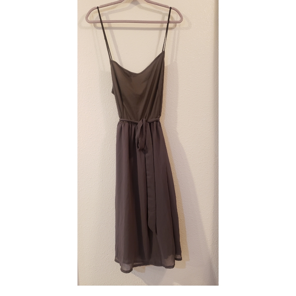 Grey spaghetti strap dress